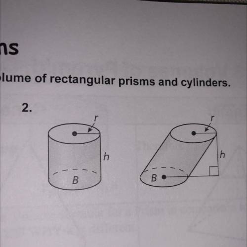 Write the formulas for the volume of the cylinders 
PLEASE PLEASE HELP!