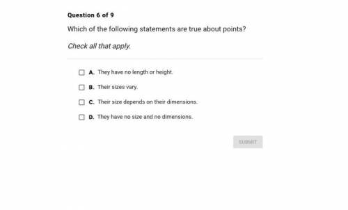 Which of the following statements are true about points ?