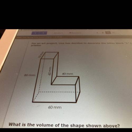 What is the volume of the shape shown below