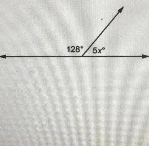 11)

Consider the diagram of supplementary angles.
128
5xº
What is the value of x?
A. 10.4
B. 52
C