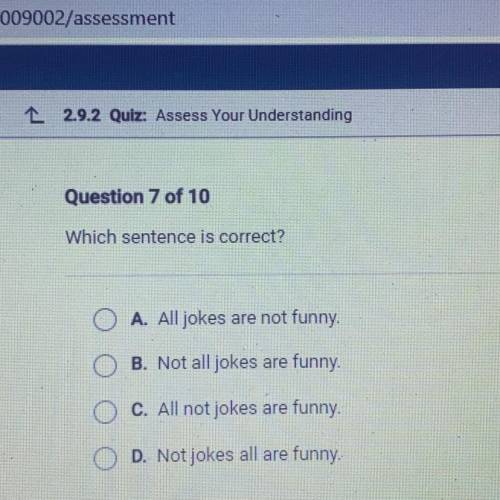 Which sentence is correct?