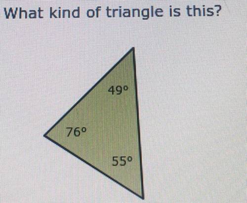 What kind of triangle is this?​