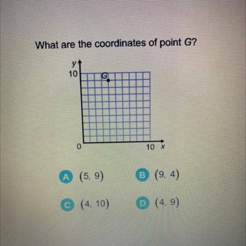 What are the coordinates of point G?