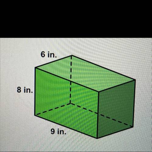 What is the surface area of the rectangular prism￼?

A) 184 in.^2
B) 348 in.^2
C) 174 in.^2
D) 432