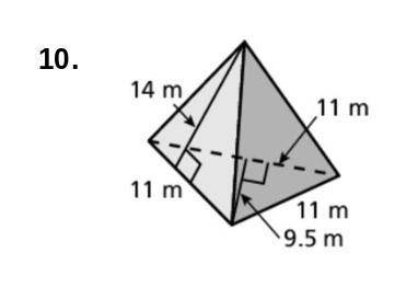 Find the surface area of the pyramid.