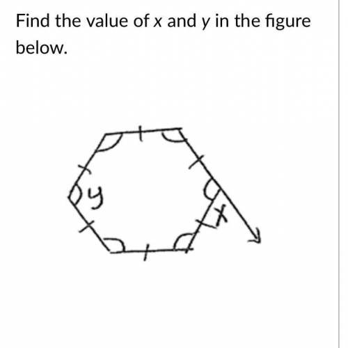 Find the value of x and y in the figure below
No links for the answers