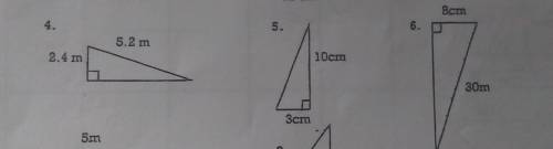 Mhanifa please help! Find the length of the missing side in the following examples. Round your answ