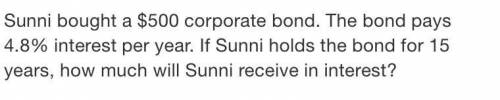 How much interest will Sunni receive?