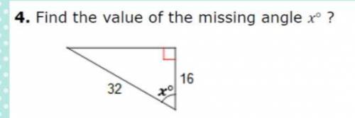 Find the value of the missing angle x