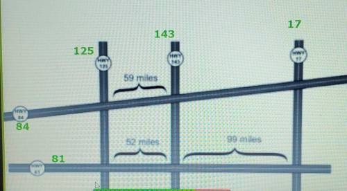 Highways 125, 143, and 17 are all parallel to each other.

how long, in hours and minutes, it will