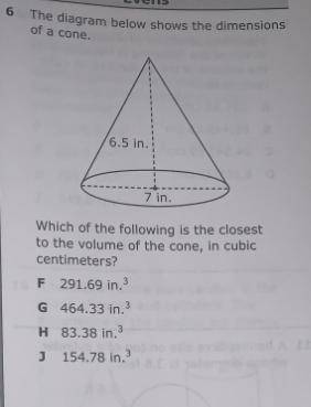 How can i find the volume for dis cone?
