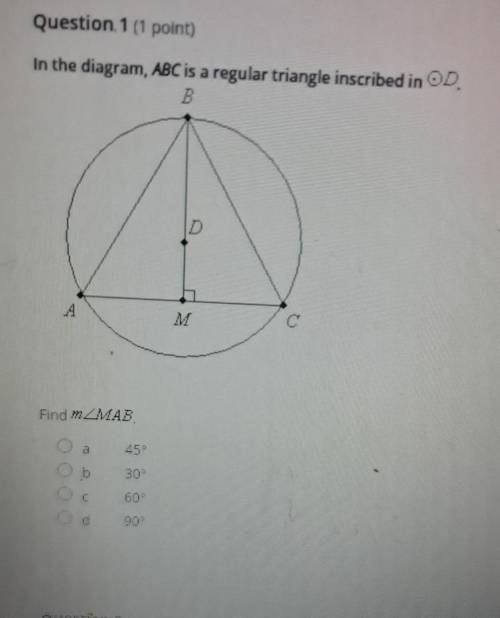 Uelp me find the angle measure of angle MAB asap​