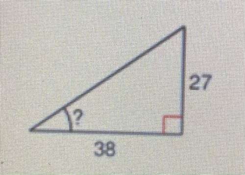 Solve for the angle denoted by the ?. Round to the nearest tenth.