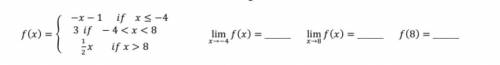 PLEASE HELP.

Find the limits based on the graph of this piecewise function. If a limit does not e