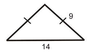 Find the height of this isosceles triangle