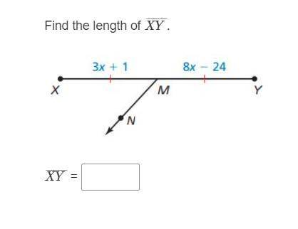 Find the Length of XY. 
Please show work.