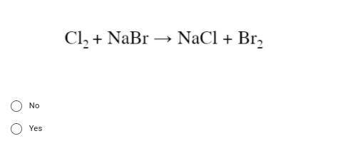 (PLEASE HELP !! )Does the chemical equation follow the Law of Conservation Of Matter?

A. No
B. Ye