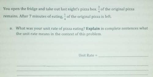 I need help finding the Unit Rate and would like someone to explain it for me so I know how to do i
