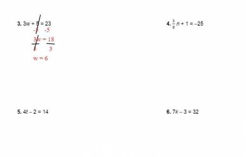 Solve Two-Step Equations Solve each equation. PLEASE ANSWER THESE TWO STEP EQUATIONS. LOOK at examp