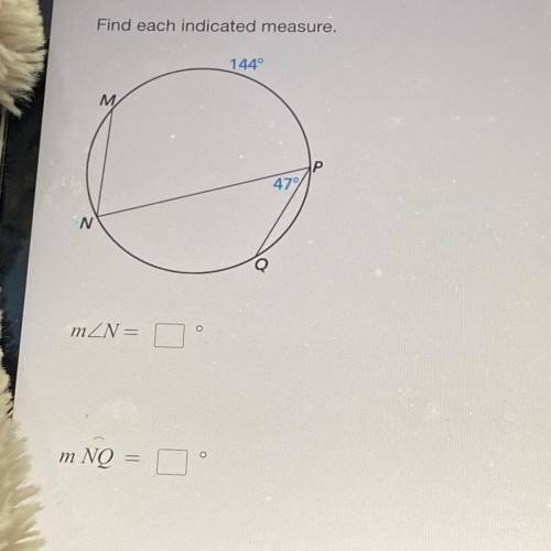Find each indicated measure.