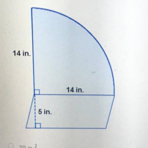 I WILL GIVE BRAINLIST

The figure consists of a quarter circle and a parallelogram. What is the ar