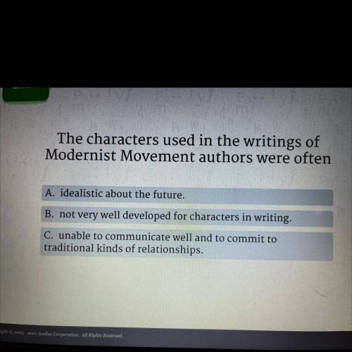 The characters used in the writings of modernist movement authors were often?