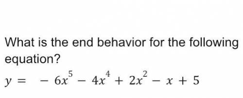 What is the end behavior of the following equation