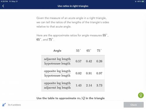 Khan academy geometry ratios in right triangles pls help shawties i’ll give points