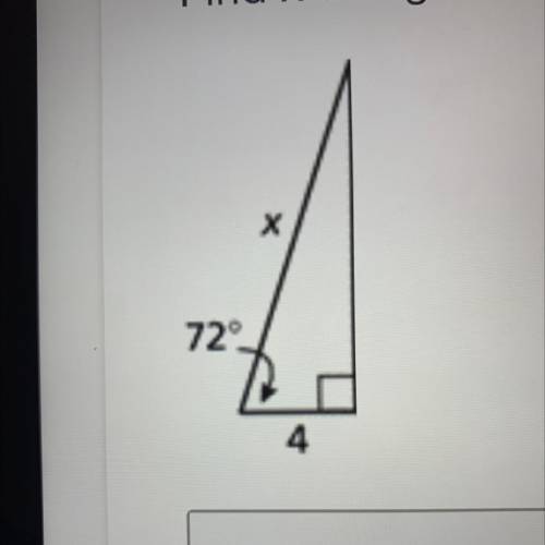 Find x using the trig ratios please