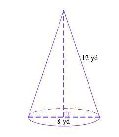 Find the lateral surface area and surface area of a cone with a base radius of 8 and a slant height