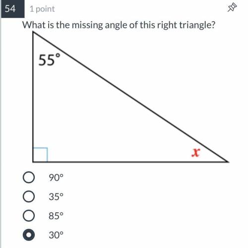 What is the missing angle in the triangle?
56°
65°
86°
68°