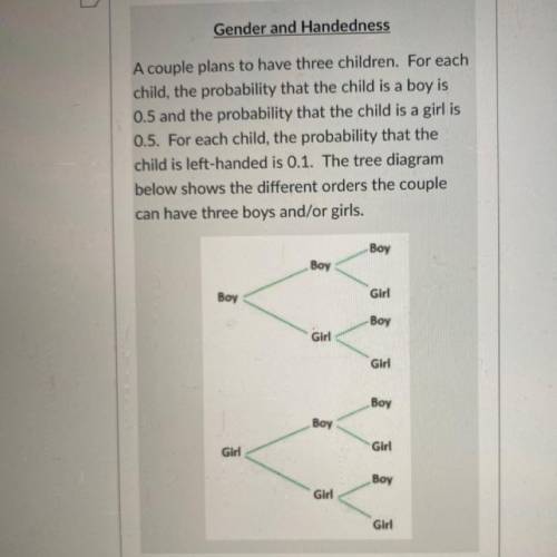 Find the probability that at least two of the three children will be girls, and that at least one o