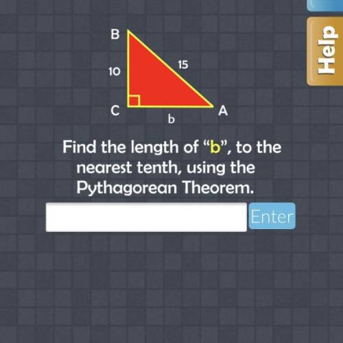 Find the length of b to the nearest tenth using the Pythagorean theorem