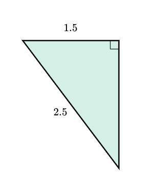 What is the area of the right triangle shown below?