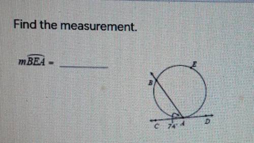Find the measurement. mBEA =​