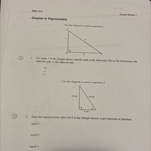 Trigonometry help! Please show work.