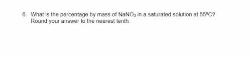 What is the percentage by mass of NaNO3 in a saturated solution at 55 0 C? Round your answer to the