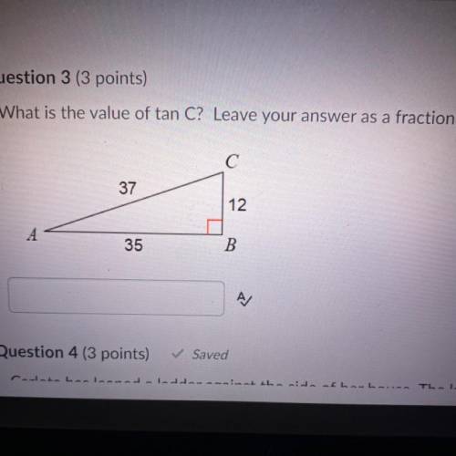 What is the value of tan C? Leave your answer as a fraction