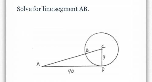 Solve for line segment AB