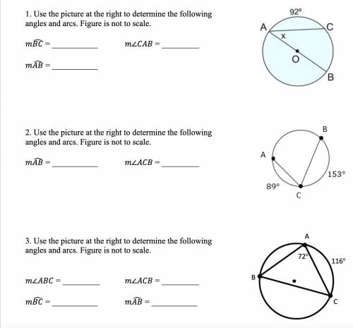 How to determine arcs and angles in a circle?