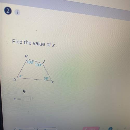 Can you guys help me find the value of x