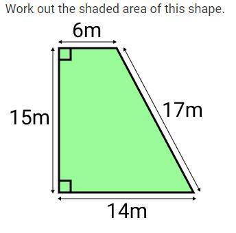 Work out the shaded area of this shape.