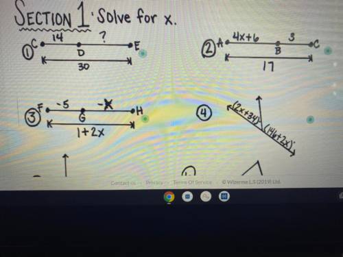 Section 1 Solve for x
