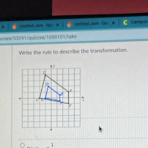 Write the rule to describe the transformation.
help please:(