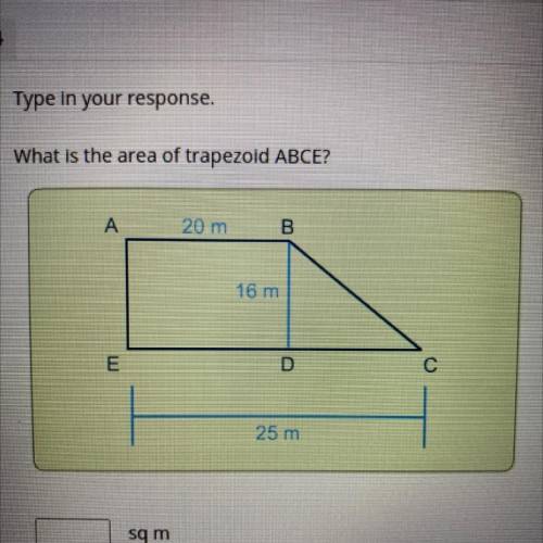 What is the area of the trapezoid ABCE?