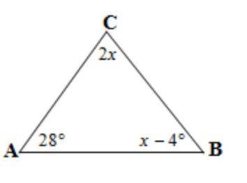What is x if all three sides combined is 180? Pls help