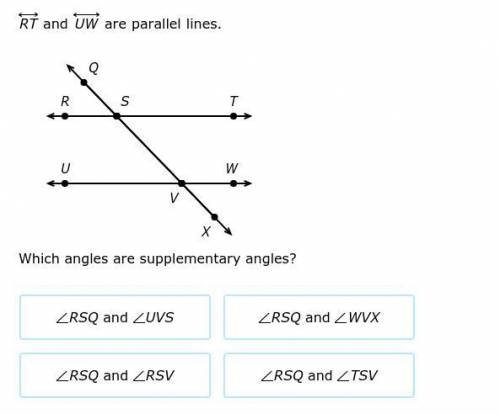 Which angles are supplementary angles?