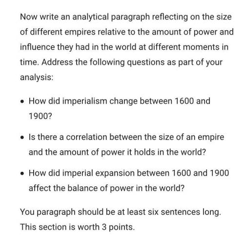 Need help writing an analytical paragraph for an assignment