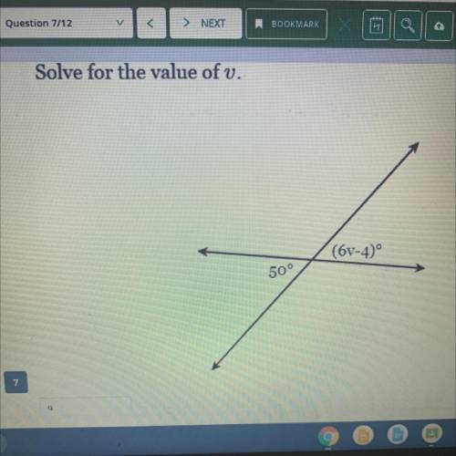 Solve for the value of v.