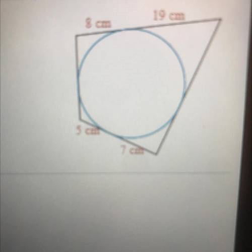 The polygon circumscribes a circle. What is the perimeter of the polygon ?